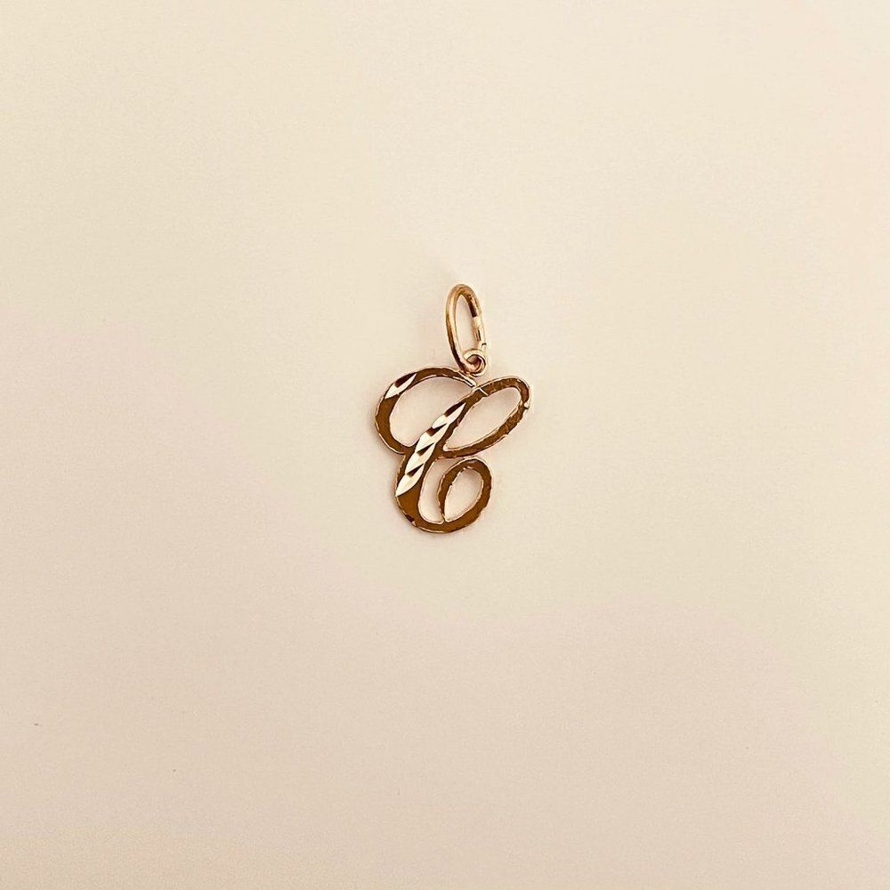 14k Real Gold Initial 